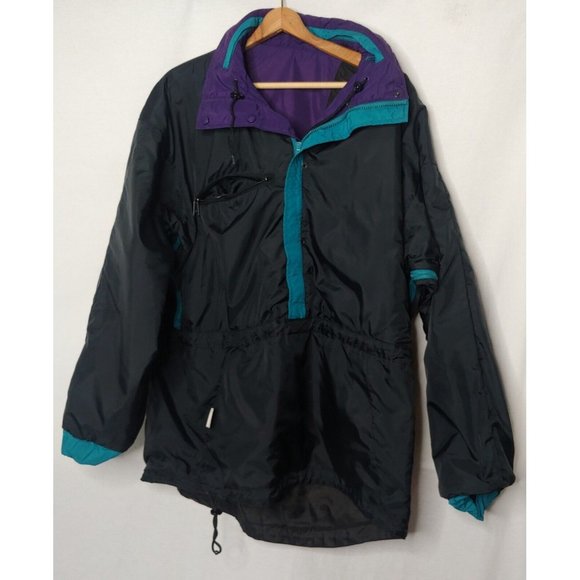 Vintage 90s Columbia Radial Sleeve Mens Large Parka Jacket Purple Teal - Picture 4 of 12